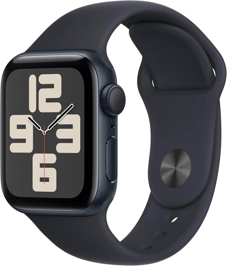 Apple Watch SE (2nd Gen) [GPS 40mm] Smartwatch with Midnight Aluminum Case with Midnight Sport Band S/M. Fitness  Sleep Tracker, Crash Detection, Heart Rate Monitor