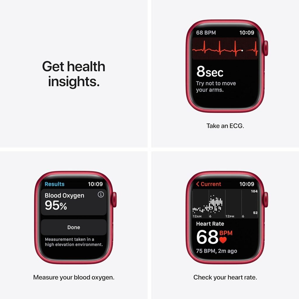 Apple Watch Series 7 [GPS + Cellular 45mm] Smart watch w/ (PRODUCT)RED Aluminum Case with (PRODUCT)RED Sport Band. Fitness Tracker, Blood Oxygen  ECG Apps, Always-On Retina Display, Water Resistant