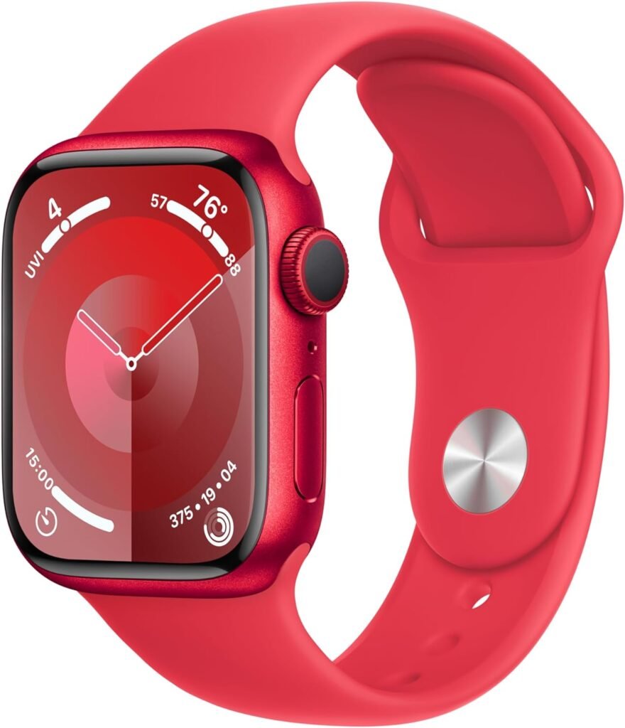 Apple Watch Series 9 [GPS 45mm] Smartwatch with Pink Aluminum Case with Pink Sport Loop. Fitness Tracker, Blood Oxygen  ECG Apps, Always-On Retina Display, Carbon Neutral