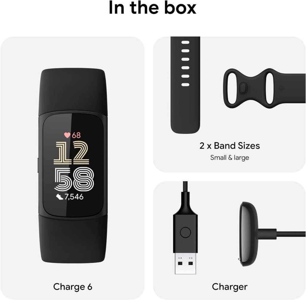 Fitbit Charge 6 Fitness Tracker with Heart Rate, GPS, Premium Membership, Health Tools - Porcelain/Silver
