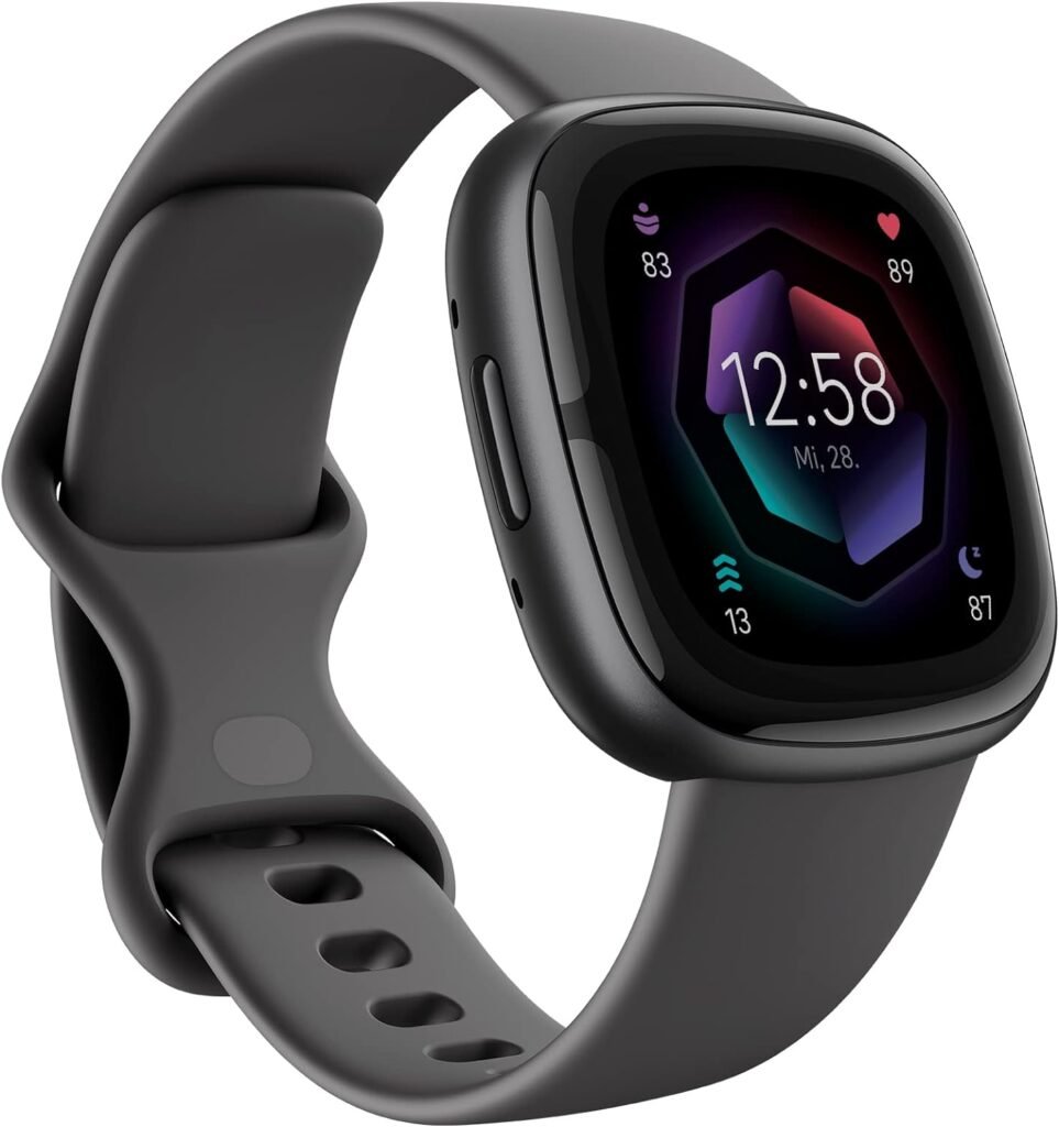 Fitbit Sense 2 Advanced Health and Fitness Smartwatch with Tools to Manage Stress and Sleep, ECG App, SpO2, 24/7 Heart Rate and GPS, Shadow Grey/Graphite, One Size (S  L Bands Included)