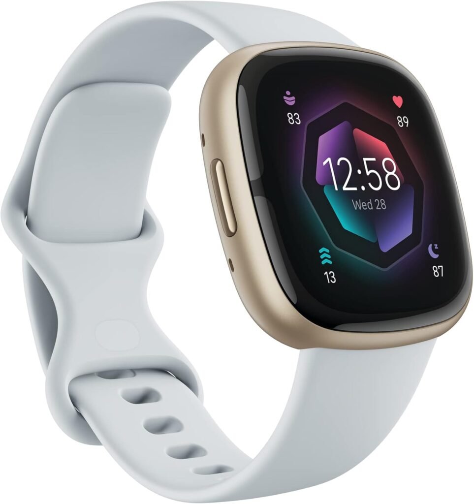 Fitbit Sense 2 Advanced Health Smartwatch - Lunar White (Renewed)