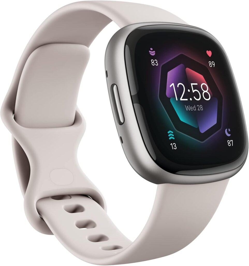 Fitbit Sense 2 Advanced Health Smartwatch - Lunar White (Renewed)