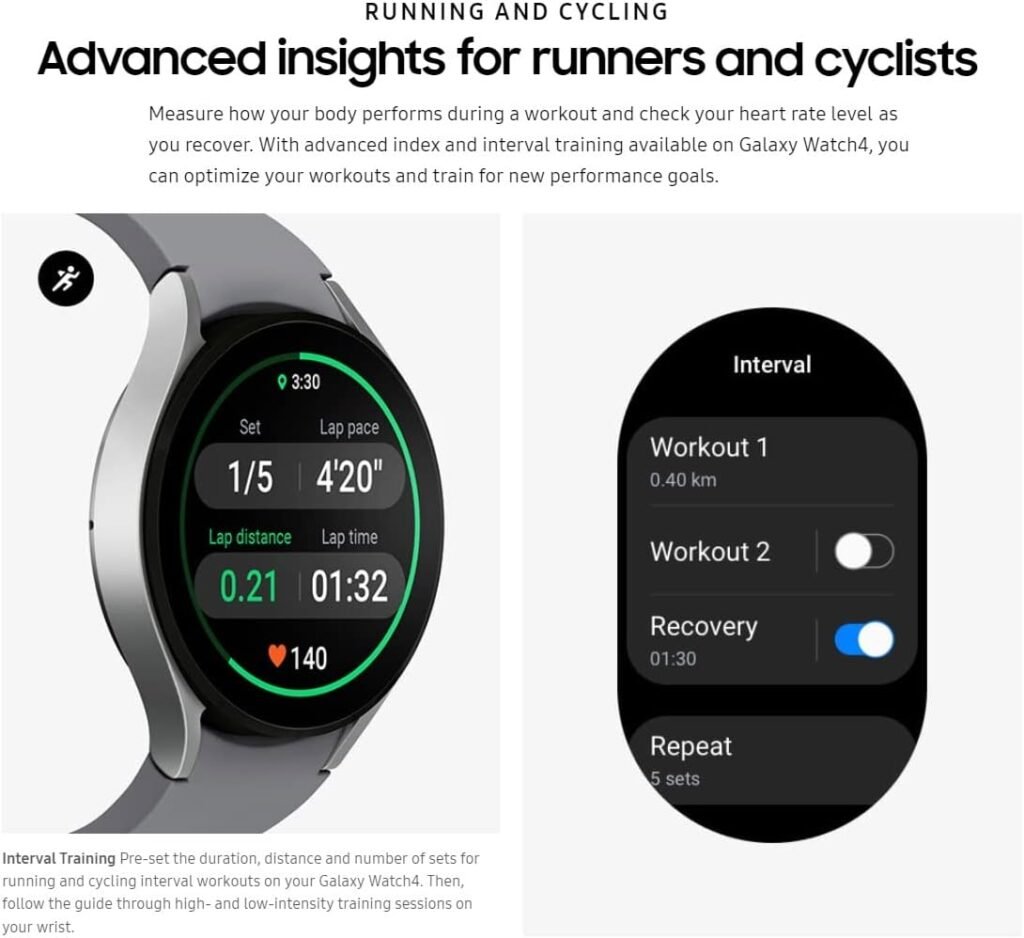 Samsung Galaxy Watch 4 44mm R875 Smartwatch GPS Bluetooth WiFi + LTE with ECG Monitor Tracker for Health Fitness Running Sleep Cycles, Fall Detection - (Renewed)
