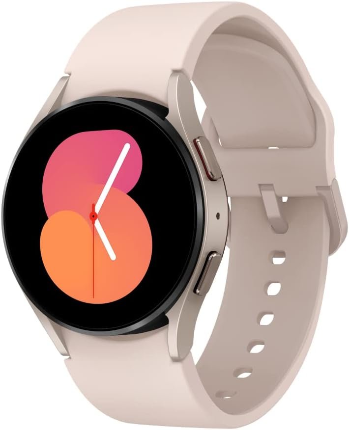 SAMSUNG Galaxy Watch 5 40mm LTE Smartwatch w/ Body, Health, Fitness and Sleep Tracker, Improved Battery, Sapphire Crystal Glass, Enhanced GPS Tracking, US Version, Pink Gold Bezel w/ Pink Band