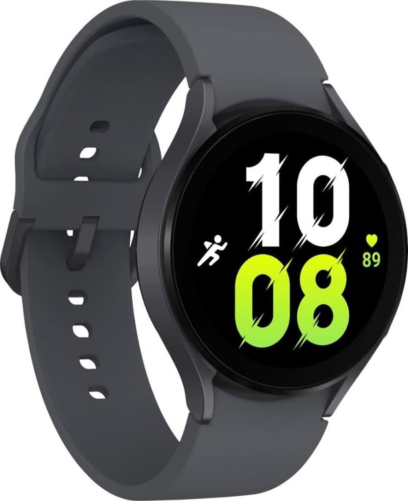 Samsung Galaxy Watch 5 (44mm, WiFi + 4G LTE) 1.4 Super AMOLED Smartwatch GPS Bluetooth w/ Advanced Sleep Coaching, Bioactive Sensor, Water Resistant R915U (Generic Charger, Graphite) (Renewed)