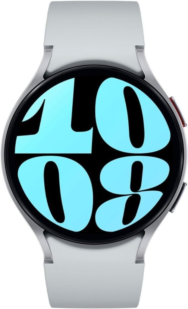 SAMSUNG Galaxy Watch 6 44mm Aluminum Smartwatch w/ Fitness Tracker, Heart Monitor, BIA Sensor, Advanced Sleep Coaching, Bluetooth – Silver