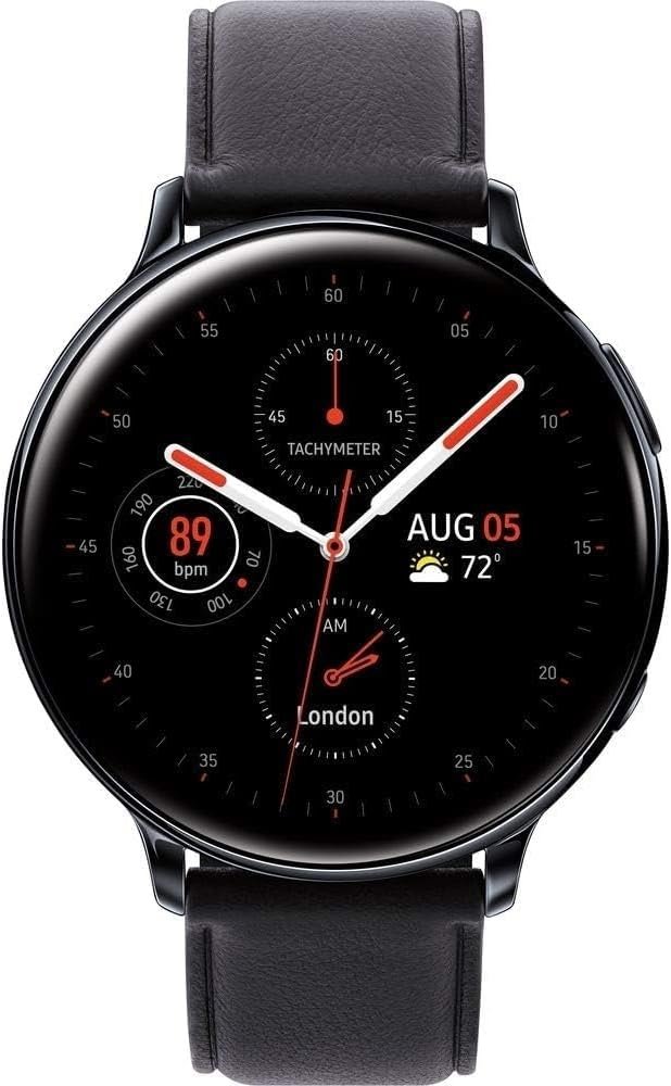 SAMSUNG Galaxy Watch Active2 LTE Smartwatch (Stainless Steel, 44mm, Black) (Renewed)