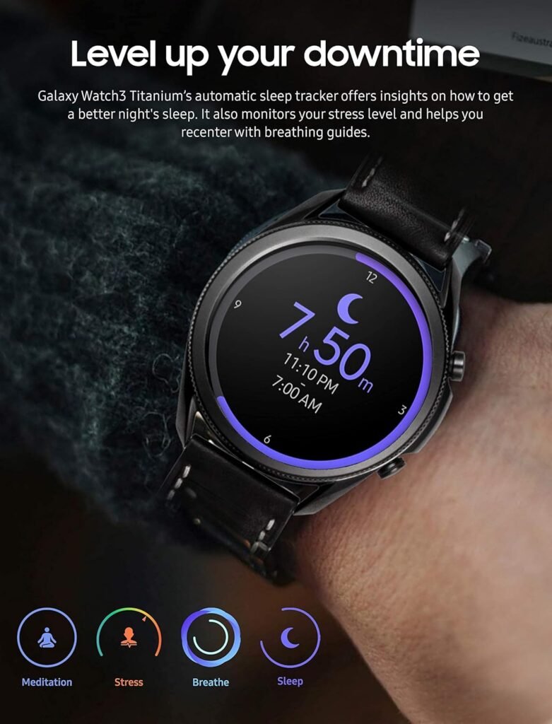 Samsung - Galaxy Watch3 R840U Titanium Smartwatch 45mm GPS Only (Renewed)